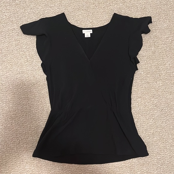 JCrew black blouse in size 00 - Picture 2 of 4